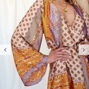 12th Tribe Multicolor Patchwork Mini Dress
